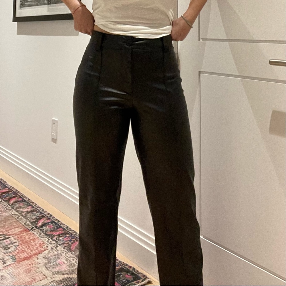 Black leather Zara pants